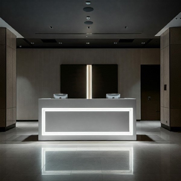 Backlit Reception Desk